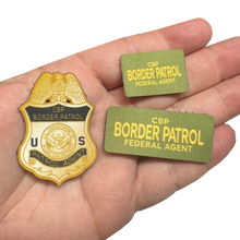 Load image into Gallery viewer, BRB-002-A Border Patrol Agent Tactical Beverage Bottle or Can Cooler Vest CBP BPA with removable patches perfect gift for Challenge Coin collectors