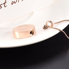 Load image into Gallery viewer, Paw Print In Heart Cremation Urn Necklace