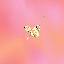 Load image into Gallery viewer, Butterfly Cutout Titanium Flat Back