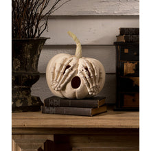 Load image into Gallery viewer, Peek-a-Boo Pumpkin White by Bethany Lowe Designs