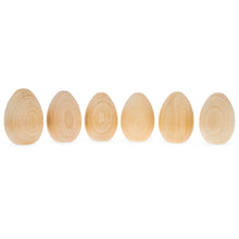 Load image into Gallery viewer, 6 Miniature Unfinished Blank Wooden Eggs 2 Inches
