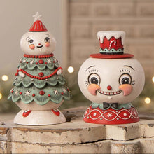 Load image into Gallery viewer, Peppermint Snow Beau Container by Johanna Parker for Bethany Lowe Designs