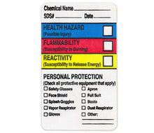 Load image into Gallery viewer, Hazardous Material Safety Checkbox HMIG Labels: Write-In, 1.5" x 2.5" - 250/Roll
