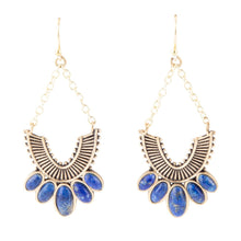 Load image into Gallery viewer, Phantom Lapis Chandelier Earrings