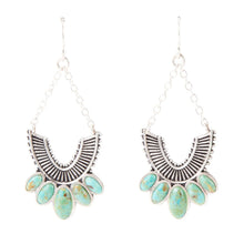 Load image into Gallery viewer, Phantom Turquoise and Sterling Silver Chandelier Earrings