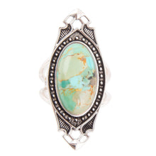 Load image into Gallery viewer, Phantom Blue Turquoise and Sterling Silver Ring