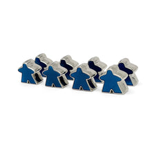 Load image into Gallery viewer, 8 Pack of Blue Enamel Meeples by Norse Foundry