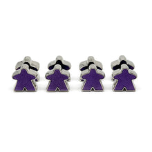 Load image into Gallery viewer, 8 Pack of Purple Enamel Meeples by Norse Foundry