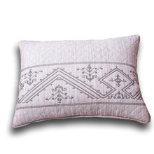 Load image into Gallery viewer, DaDa Bedding Whimsical Lavender Purple Grey Yarn Dyed Quilted King Pillow Sham, 20” x 36” (JHW866)