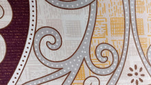 Load image into Gallery viewer, Tache Maroon Mandala Ivory Damask Pillowcases (2131-PC)