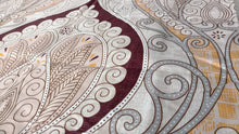 Load image into Gallery viewer, Tache Maroon Mandala Ivory Damask Pillowcases (2131-PC)
