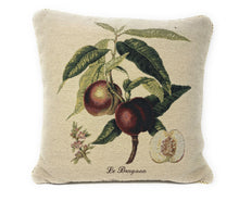 Load image into Gallery viewer, DaDa Bedding Set of 2-Pieces Nectarine Fruits Garden Tapestry Throw Pillow Covers w/ Inserts - 18" x 18"