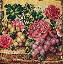 Load image into Gallery viewer, DaDa Bedding Set of 2-Pieces Parade Fruit &amp; Roses Garden Tapestry Throw Pillow Covers w/ Inserts - 18" x 18"