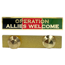 Load image into Gallery viewer, EL13-005 Operation Allies Welcome AFGHAN Unit Citation Commendation Bar Pin Police CBP