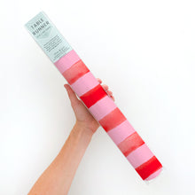 Load image into Gallery viewer, Pink and Red Painterly Stripes Table Runner