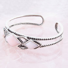 Load image into Gallery viewer, Pink Opal and Sterling Silver Cuff Bracelet