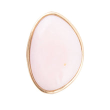 Load image into Gallery viewer, Pink Opal Golden Statement Ring