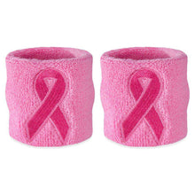 Load image into Gallery viewer, Pink Ribbon Wristband Pair