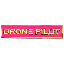 Load image into Gallery viewer, PBX-012-E Ladies DRONE PILOT Pink Commendation Bar Pin Police Government Realtor Commercial FAA