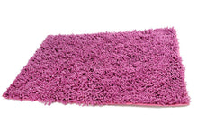 Load image into Gallery viewer, DaDa Bedding Fuchsia Magenta Pink Shaggy Soft Chenille Noodle Carpet Rug Bath Mat
