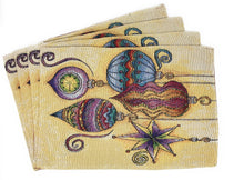 Load image into Gallery viewer, DaDa Bedding Set of 4-Pieces Starry Bohemian Lantern Ornaments Christmas Tapestry Placemats 13” x 19” (14916)