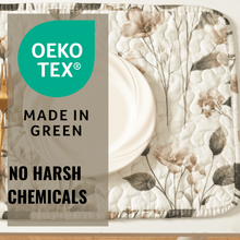Load image into Gallery viewer, DaDalogy Enchanted Meadow Placemats - Set of 4, Floral Elegance in Beige, Rose, and Soft Green, Premium Soft Microfiber, Perfect for Any Meal, 13x19 Inches