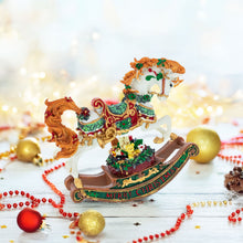 Load image into Gallery viewer, Rocking Horse Carrying Gifts Christmas Musical Figurine