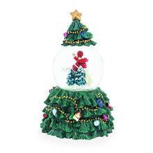 Load image into Gallery viewer, Santa's Riding Polar Bear Spinning Musical Water Snow Globe