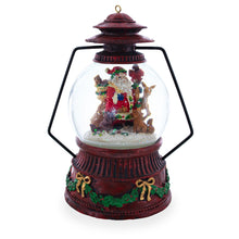Load image into Gallery viewer, Santa's Wildlife Symphony Illuminated Musical Snow Globe