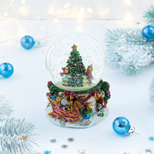Load image into Gallery viewer, Joyful Children Adorning Christmas Tree: Musical Water Snow Globe