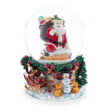 Load image into Gallery viewer, Santa's Chimney Adventure Musical Water Snow Globe