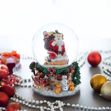 Load image into Gallery viewer, Santa's Chimney Adventure Musical Water Snow Globe