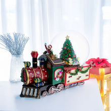 Load image into Gallery viewer, Children Riding Train Musical Water Snow Globe