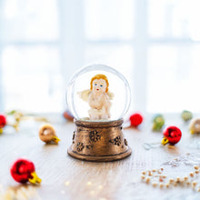 Load image into Gallery viewer, Golden Angel Mini Water Snow Globe