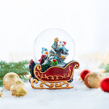Load image into Gallery viewer, Penguin Sleigh Ride Mini Water Snow Globe