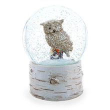 Load image into Gallery viewer, Owl Perched on Tree Branch Musical Water Snow Globe