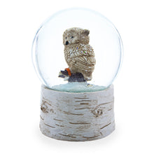 Load image into Gallery viewer, Owl Perched on Tree Branch Musical Water Snow Globe