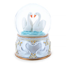 Load image into Gallery viewer, Romantic Swan Spinning Musical Water Snow Globe