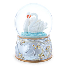 Load image into Gallery viewer, Romantic Swan Spinning Musical Water Snow Globe