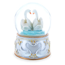 Load image into Gallery viewer, Romantic Swan Spinning Musical Water Snow Globe