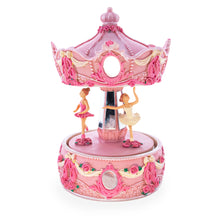 Load image into Gallery viewer, Pink Ballerina Carousel Rotating Musical Figurine