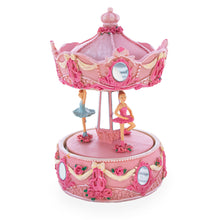 Load image into Gallery viewer, Pink Ballerina Carousel Rotating Musical Figurine