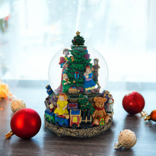 Load image into Gallery viewer, Children Decorating Tree LED Musical Water Snow Globe