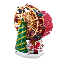 Load image into Gallery viewer, Santa's Whirling Ferris Wheel Rotating Musical Figurine