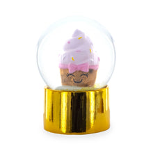 Load image into Gallery viewer, Golden Cupcake Elegance Mini Water Snow Globe