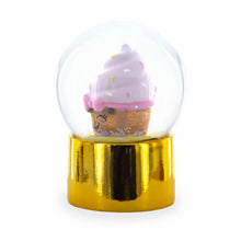 Load image into Gallery viewer, Golden Cupcake Elegance Mini Water Snow Globe