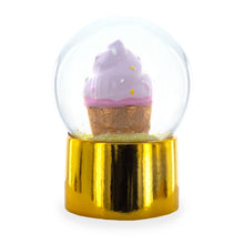 Load image into Gallery viewer, Golden Cupcake Elegance Mini Water Snow Globe