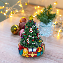 Load image into Gallery viewer, Spinning Base Musical Figurine with Children Decorating Christmas Tree