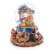 Load image into Gallery viewer, Regal Gift Bearers Nativity Scene Musical Water Snow Globe
