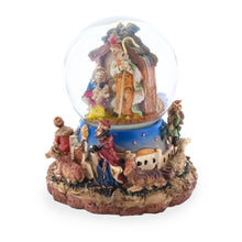 Load image into Gallery viewer, Regal Gift Bearers Nativity Scene Musical Water Snow Globe